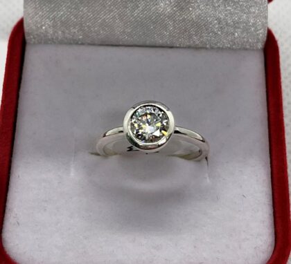 Silver 1.14ct Moissanite Ring (2)