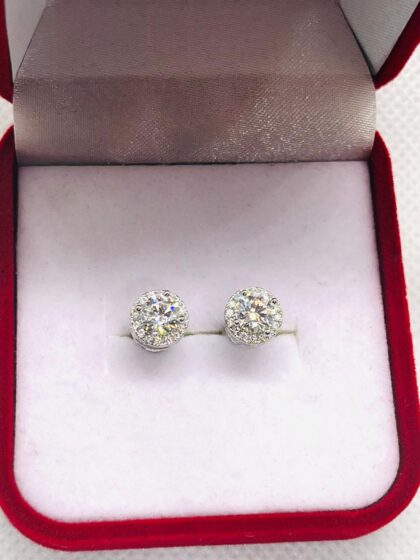 Silver Earrings .5ct (22)